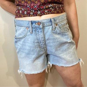 Madewell Mid Rise Light Wash Denim Jean Shorts Size 29